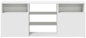 Móvel de TV com luzes LED 120x30x50 cm branco