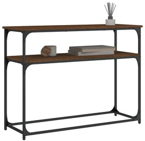 Mesa consola 100x35,5x75 cm derivados madeira carvalho castanho