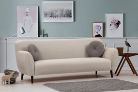Sofá de 3 Lugares Enna – Bege – 220x87x87 cm