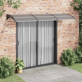 Toldo de porta 300x75 cm policarbonato preto