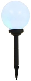 Candeeiro solar de exterior LED 3 pcs esférico 20 cm RGB