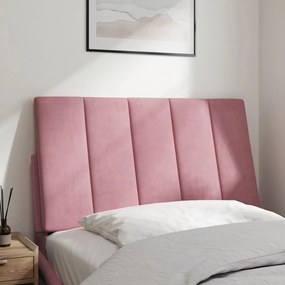 Almofadão de cabeceira 80 cm veludo rosa