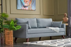 Sofá de 3 Lugares Bella – Azul – 208x85x81 cm