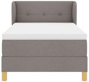 Cama Box Spring vidaXL com Colchão em Taupe - 80x200 cm