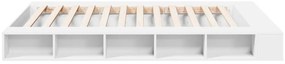 Estrutura de cama 160x200 cm derivados de madeira branco