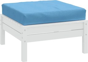 vidaXL Almofadão p/ paletes 60x60x9,5 cm mesclado tecido azul