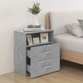 Mesas de cabeceira 2 pcs 50x32x60 cm cinzento-cimento