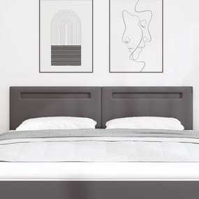 Cabeceira vidaXL Design Simples Cinza 180 cm Couro Sintético