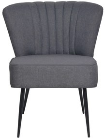 Cadeira de cocktail tecido cinzento-escuro
