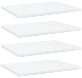 Prateleiras para estante 4 pcs 40x30x1,5cm contraplacado branco