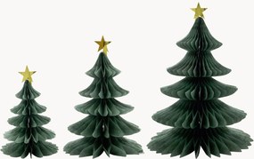 Ornamentos de Natal artesanais Tree, conjunto de 3