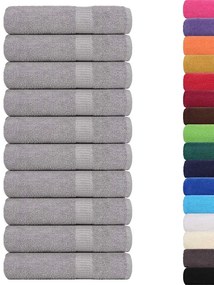 Toalhas de banho 10 pcs 70x140 cm 360 gsm 100% algodão cinzento