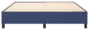 Estrutura de cama sem colchão 160x200 cm tecido azul