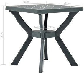 Mesa de bistrô 70x70x72 cm plástico antracite