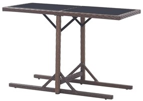 3 pcs conjunto de jantar para jardim castanho