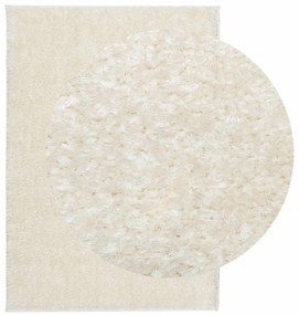 Tapete de pelo alto aspeto brilhante ISTAN 120x170cm cor creme