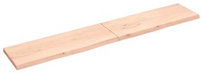 Prateleira de parede 220x40x(2-4)cm carvalho maciço não tratado