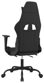 Cadeira de gaming com apoio de pés tecido preto e camuflagem