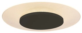 Moderne plafondlamp wit met zwart 36cm incl. LED - Lido Moderno