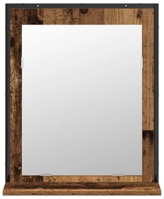 Conjunto de Armário de Banheiro de 2 Peças Madeira Envelhecida