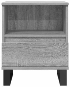 Mesa de cabeceira 40x35x50 cm derivados de madeira cinza sonoma