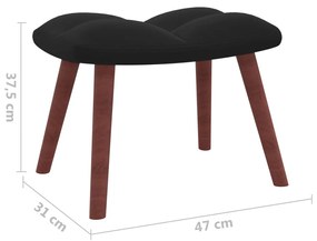 Cadeira de baloiço com banco veludo preto