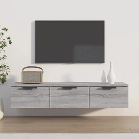 vidaXL Armário de parede 102x30x20cm derivados madeira cinzento sonoma