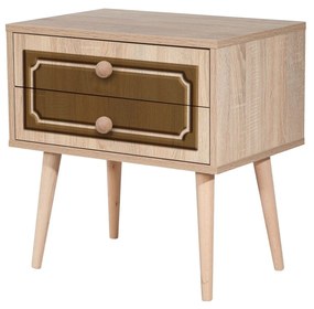 Mesa de Cabeceira Two – Carvalho Sonoma – 60x61x40 cm