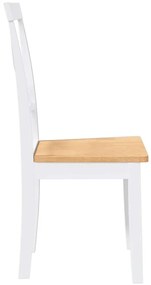Cadeiras de jantar 2 pcs madeira de seringueira maciça branco