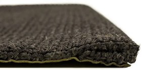 Tapete sisal natural 80x300 cm preto