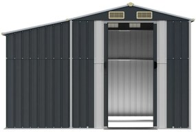 Abrigo de jardim 277x192,5x179 cm aço galvanizado antracite