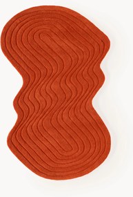 Tapete de lã artesanal com forma orgânica Aliza