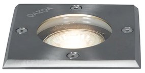 Foco de chão em aço 10,5 cm IP65 - Basic Square Moderno