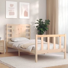 vidaXL Cama sem colchão 90x200 cm madeira de pinho maciça