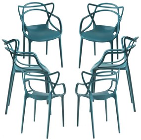 Pack 6 Cadeiras Korme Kid (Infantil) - Verde-azulado