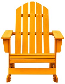 Cadeira Adirondack de baloiçar p/ jardim abeto maciço laranja