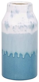 Vaso branco e azul marinho 26 cm CHAMAIZI Beliani