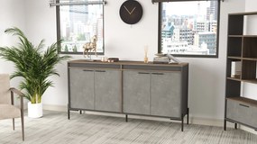 Armário Multiusos VS5 – Castanho, Cinza, Antracite – 184 x 91,6 x 44,5