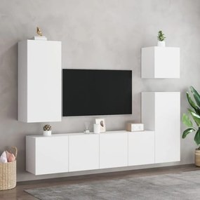 Móvel de parede p/ TV 40,5x30x90 cm derivados de madeira branco