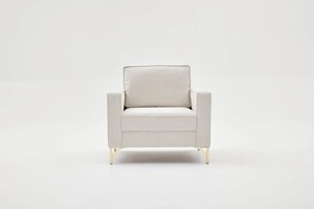 Sofá de 1 Lugar Berlin – Creme Dourado – 90x83x91 cm