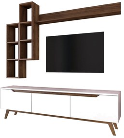Unidade TV M16 – Branco Nogueira – 180x48,6x35 cm