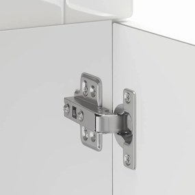Armário de cozinha baixo Kalmar branco alto brilho