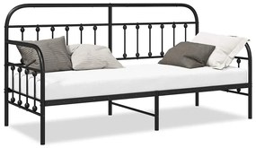 Estrutura de Cama Dia Preto 80x200 cm Aço