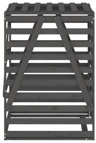 Abrigo p/ caixote do lixo 84x90x128,5 cm pinho maciço cinzento
