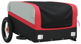 Reboque para bicicleta 30 kg ferro preto e vermelho