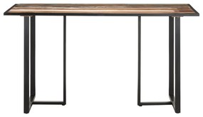 Mesa de jantar 140 cm madeira recuperada maciça