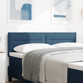 Cabeceira vidaXL Design Linhas Azul 140 cm Tecido