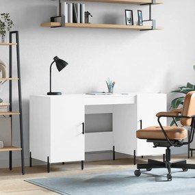 vidaXL Secretária 140x50x75 cm derivados de madeira branco