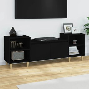 Móvel de TV 160x35x55 cm derivados de madeira preto