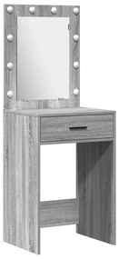 Conjunto de Mesa de Maquilhagem 3 Peças vidaXL Cinzento Sonoma em Made